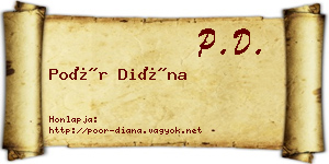 Poór Diána névjegykártya