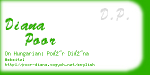 diana poor business card